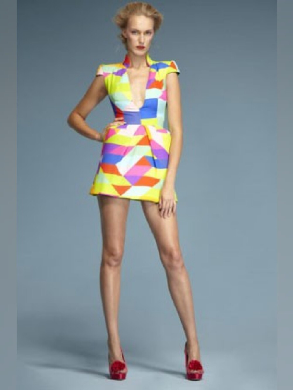NWT Jasper Garvida SS 2010 Colorblock Dress